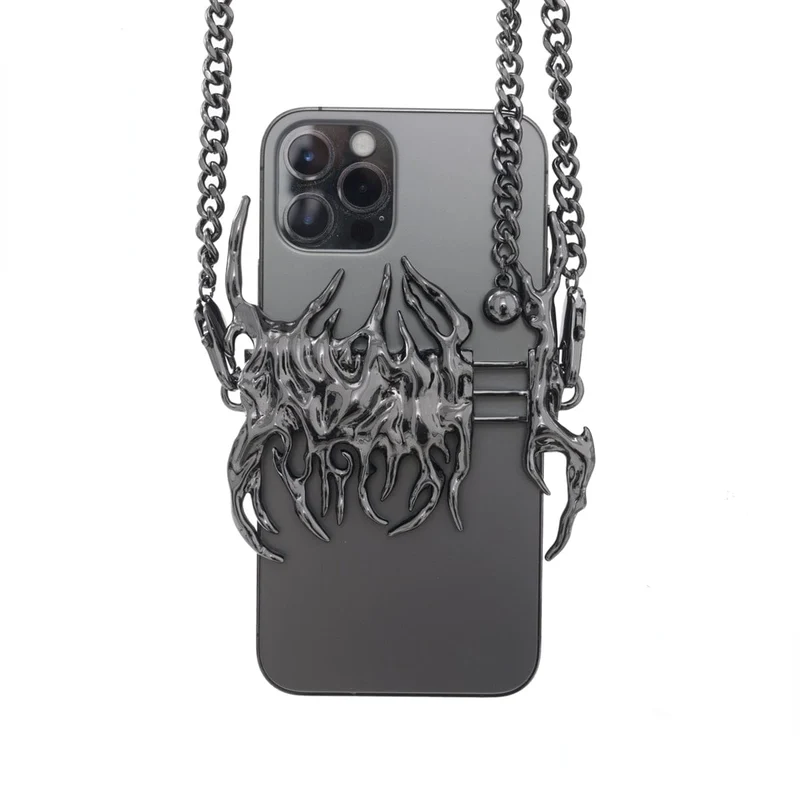 Punk Spinne Handytasche Kette