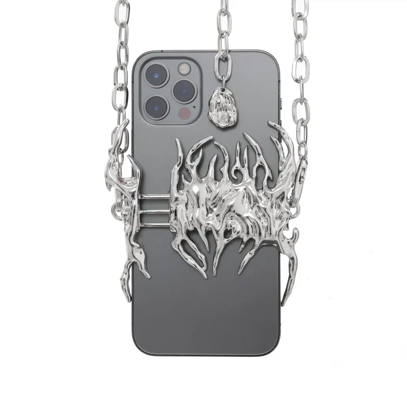 Punk Spinne Handytasche Kette