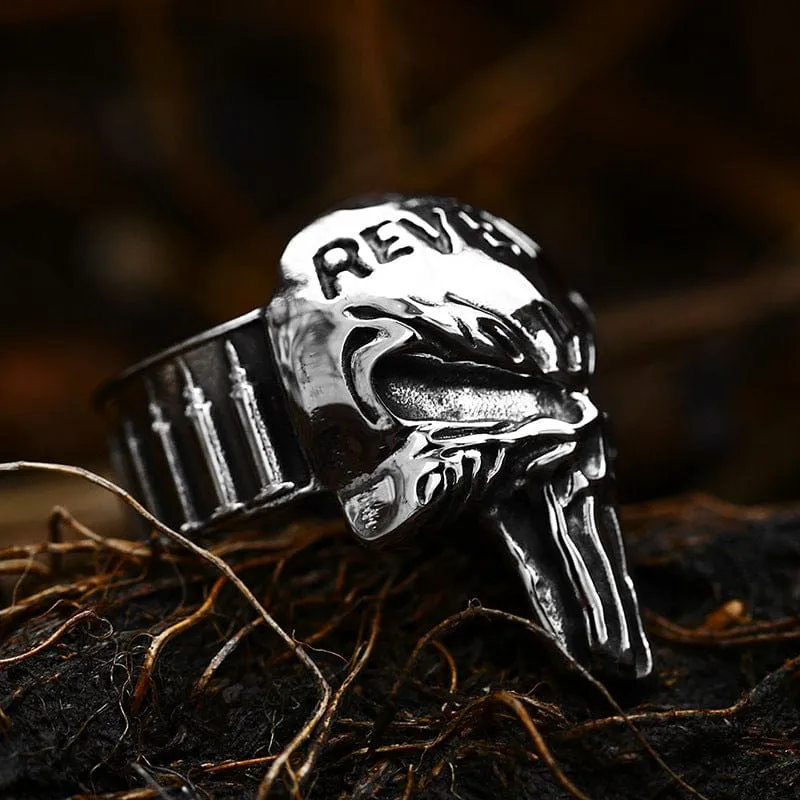 Herren-Punk-Schädel-Kopf-Ring