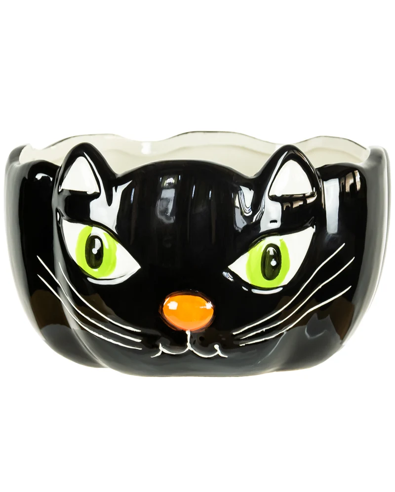 Schwarze Katze Schale 16cm