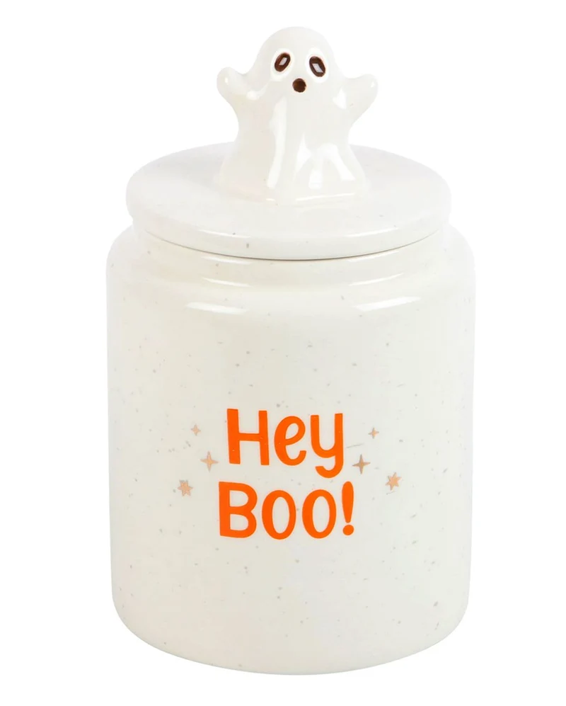 „HEY BOO“ Keramik Vorratsbehälter mit Geist 17cm