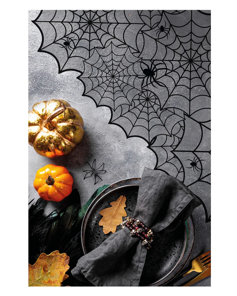 Gothic Spinnweben Spitzen Tischläufer 45x183cm