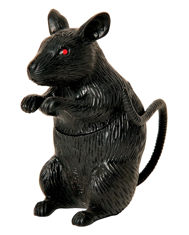 Schwarze kleine Deko Maus 1 St.