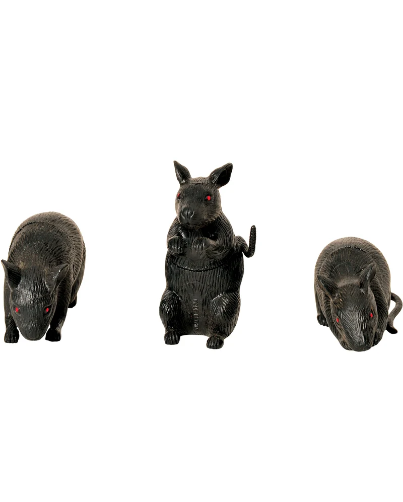 Schwarze kleine Deko Maus 1 St.