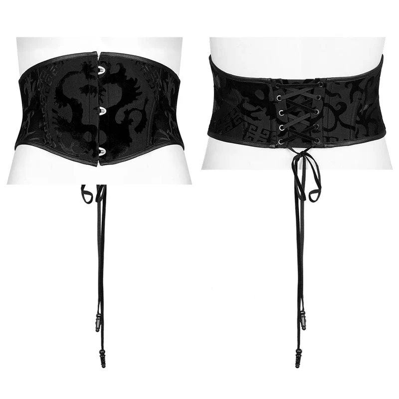 Damen-Gothic-Jacquard-Unterbrustkorsett