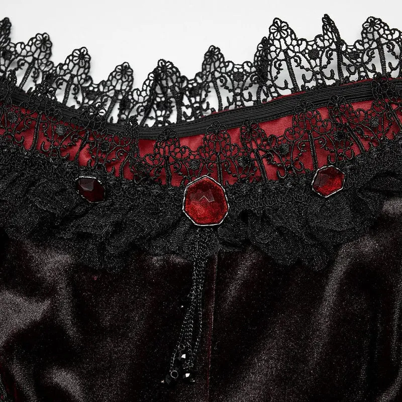 Damen Gothic Gradient Off Shoulder Flare Ärmel Maxikleid Hochzeitskleid