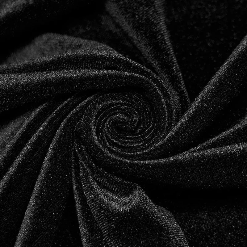 Hoch tailliertes Velet-Maxikleid mit Gothic-Applikation für Damen