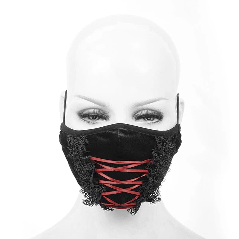 Gothic Blumenspitze Maske für Damen
