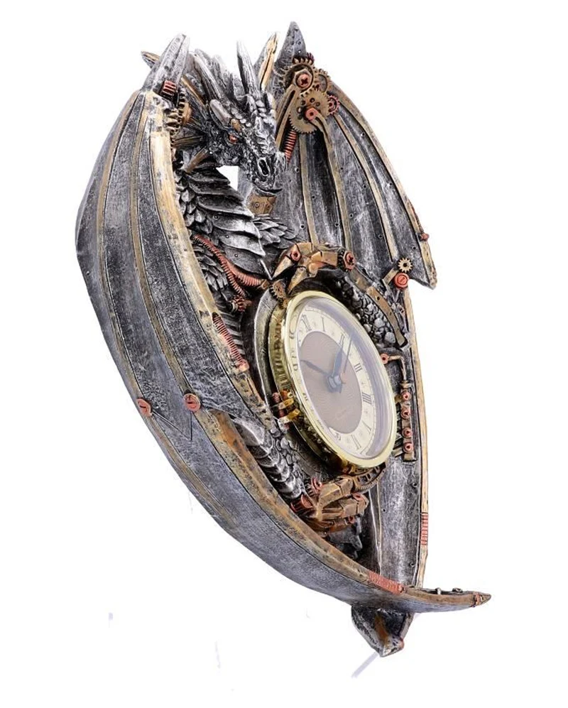 Dracus Horologium Steampunk Wanduhr 27,5cm