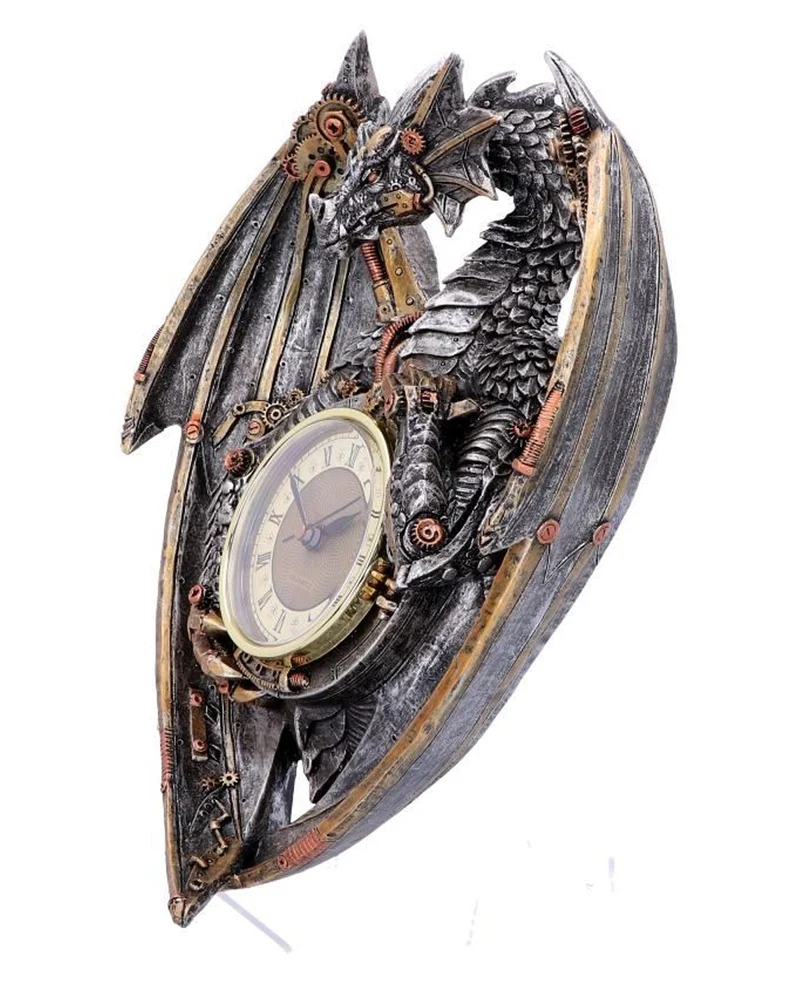 Dracus Horologium Steampunk Wanduhr 27,5cm