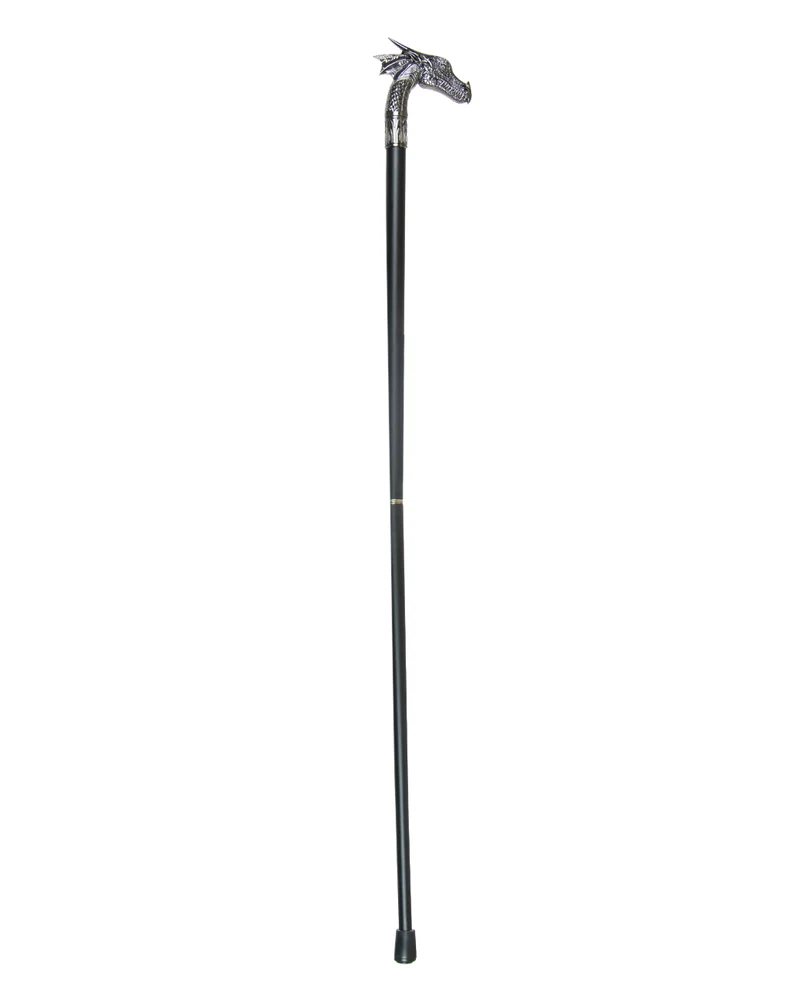 Gehstock mit geflügeltem Drachenkopf 95cm