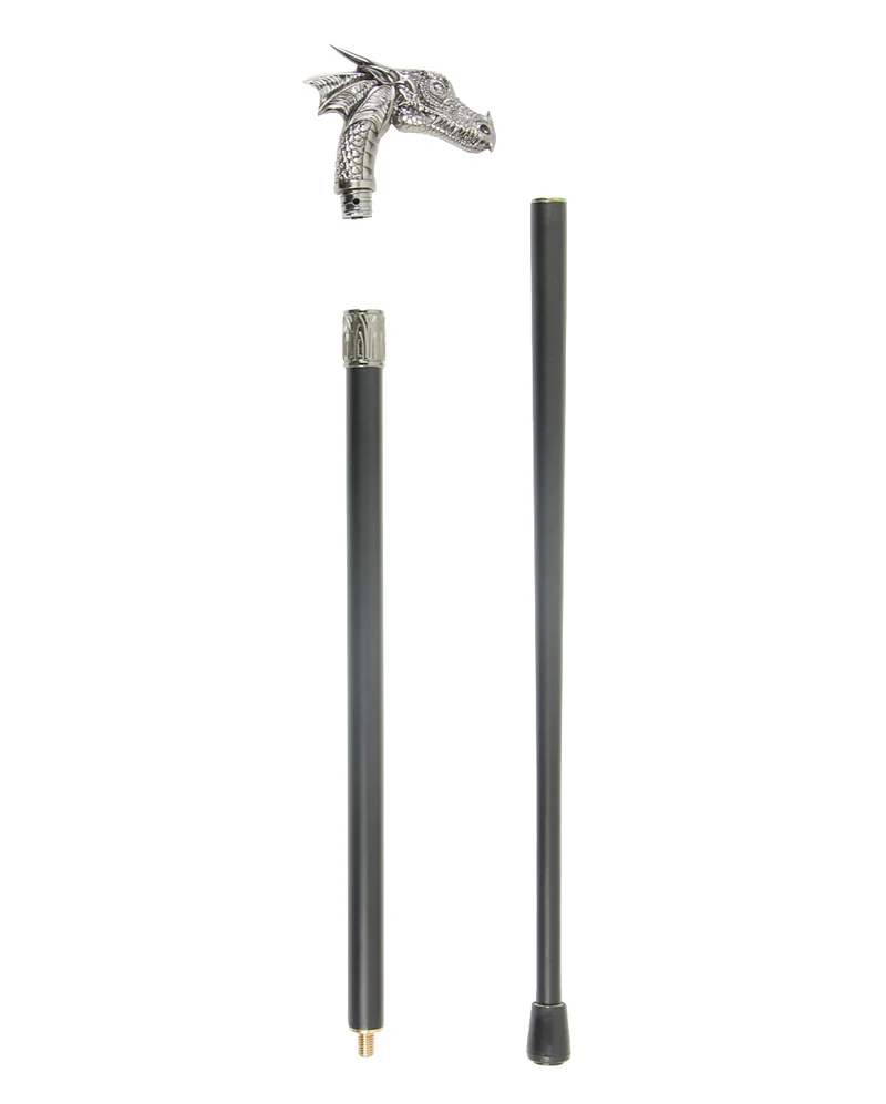 Gehstock mit geflügeltem Drachenkopf 95cm