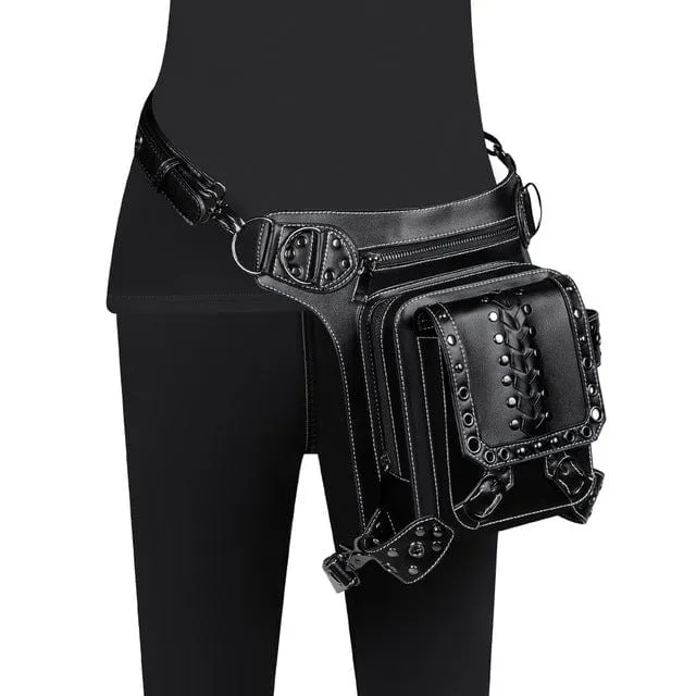 Steampunk Nahtschnallen Motorradtasche