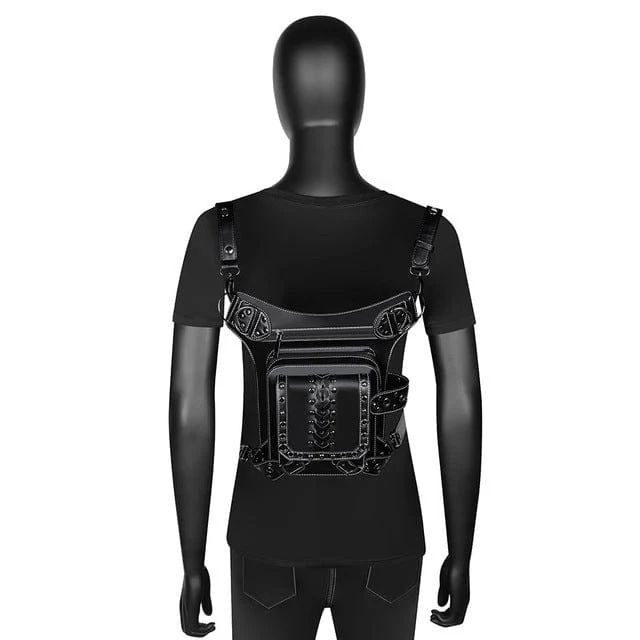 Steampunk Nahtschnallen Motorradtasche