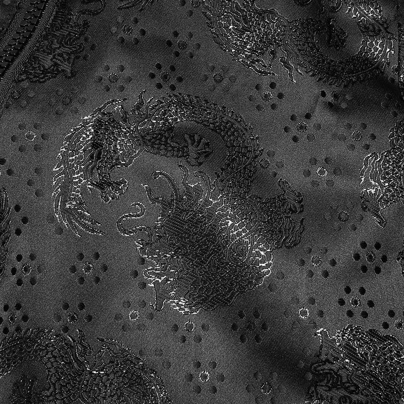 Damen-Punk-Jacquard-Kurzrock mit seitlichem Reißverschluss und Strumpfband
