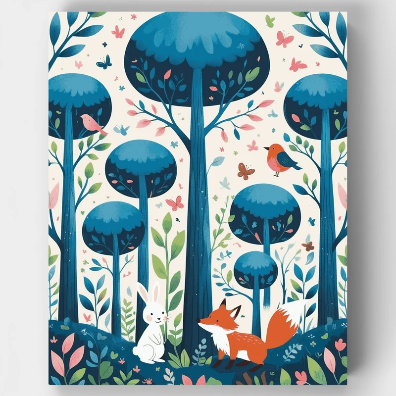 Enchanted Forest Friends - Paint by Numbers Kit