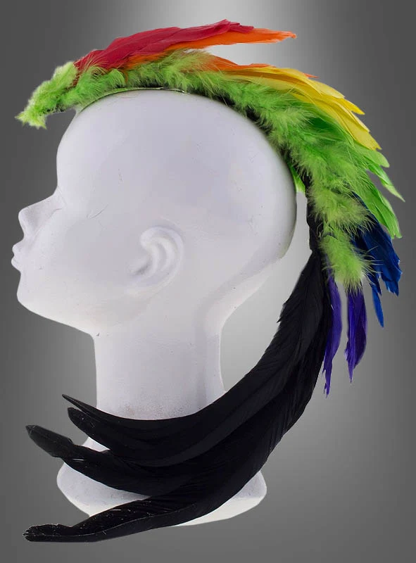 Bunter Kopfschmuck Paradiesvogel Papagei