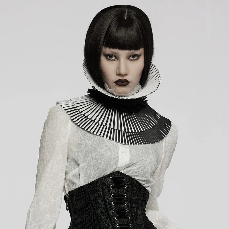 Gothic Stripes Neckwear für Damen mit Bell Choker