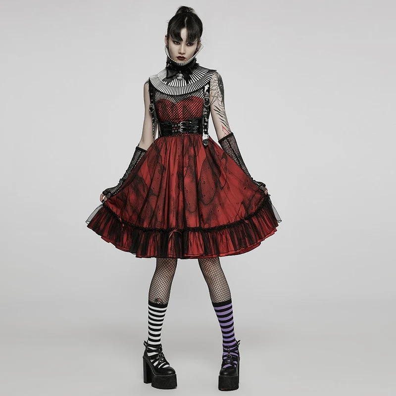 Gothic Stripes Neckwear für Damen mit Bell Choker