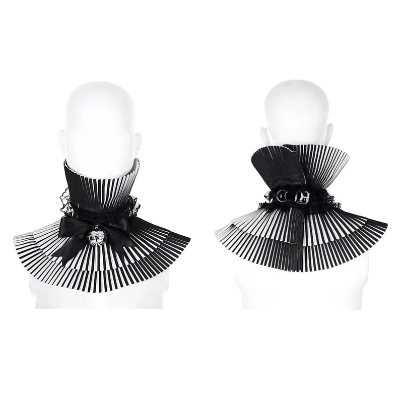 Gothic Stripes Neckwear für Damen mit Bell Choker