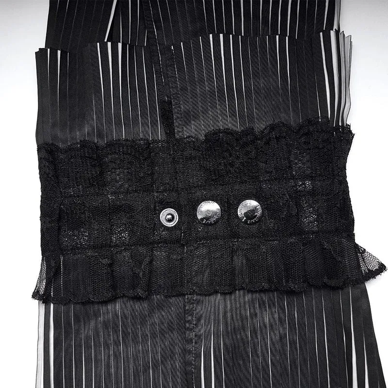 Gothic Stripes Neckwear für Damen mit Bell Choker