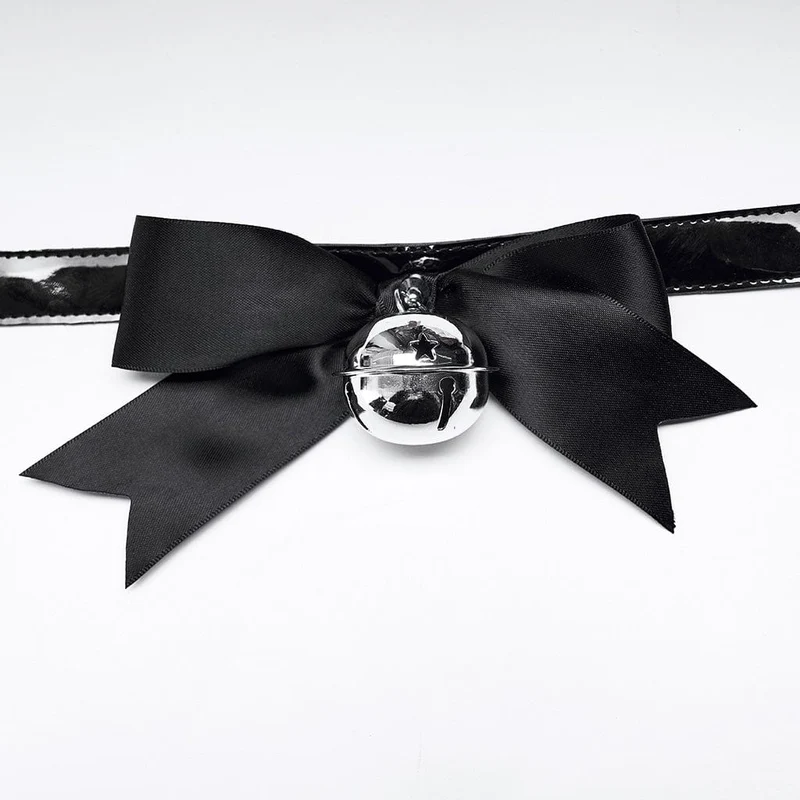 Gothic Stripes Neckwear für Damen mit Bell Choker