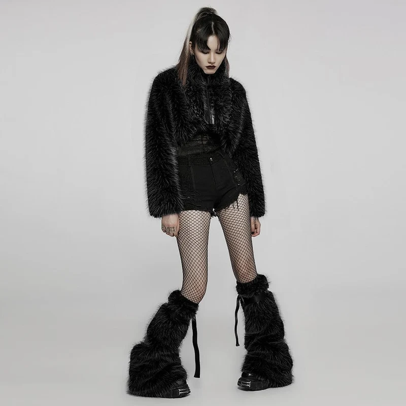 Damen-Punk-Woll-Beinwärmer