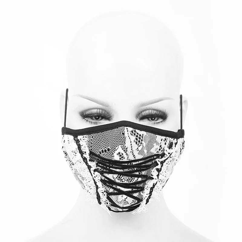 Gothic Blumenspitze Maske für Damen