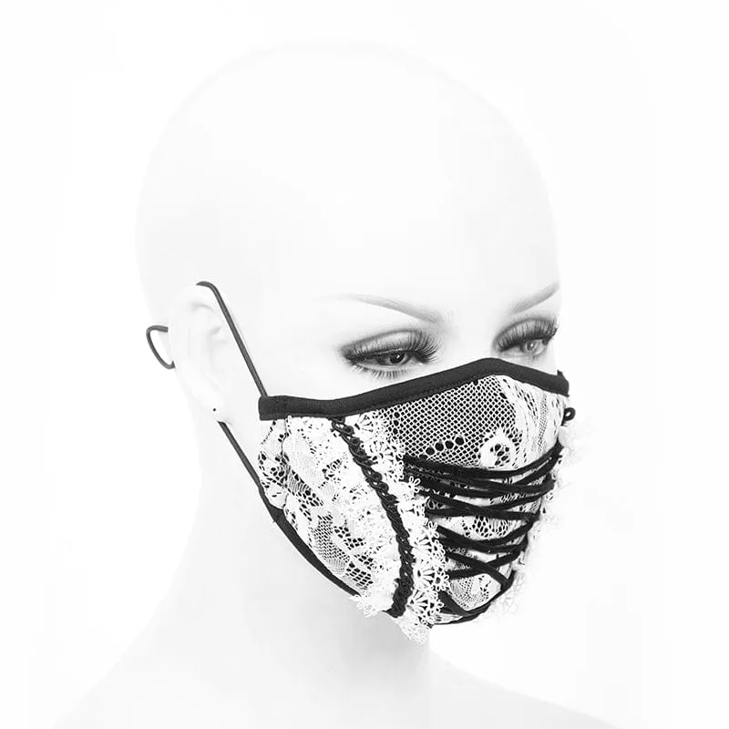 Gothic Blumenspitze Maske für Damen
