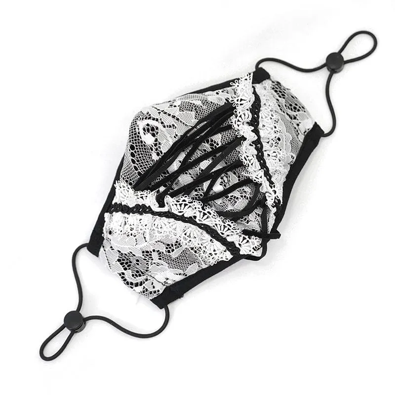 Gothic Blumenspitze Maske für Damen
