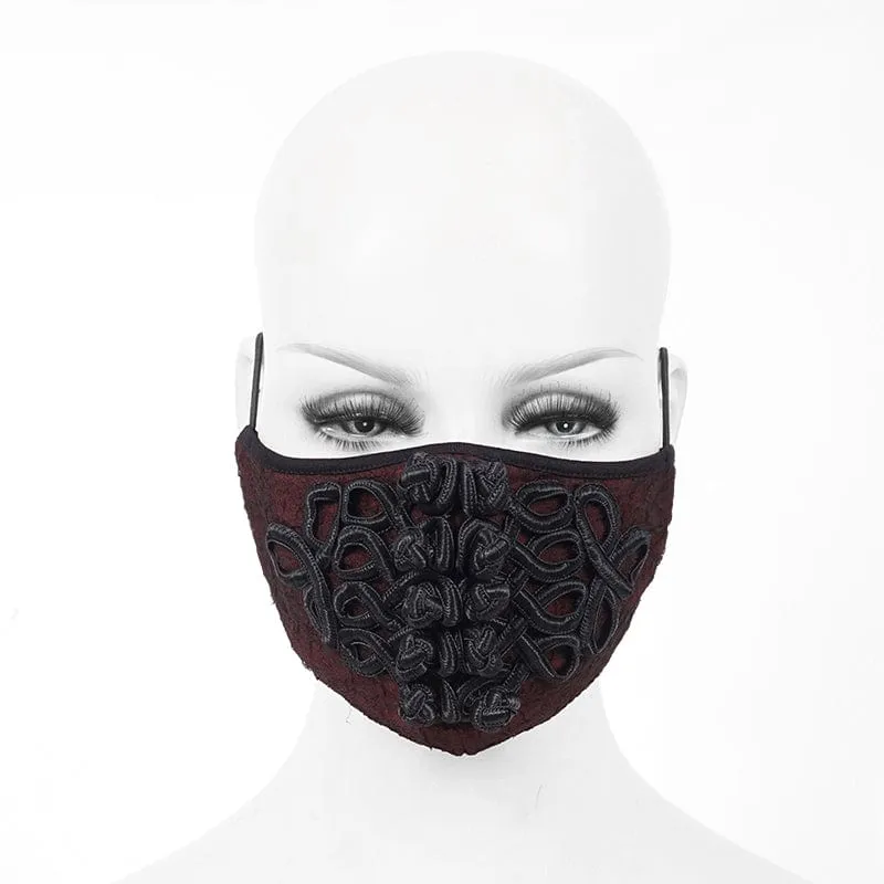 Unisex-Gothic-Jacquard-Maske