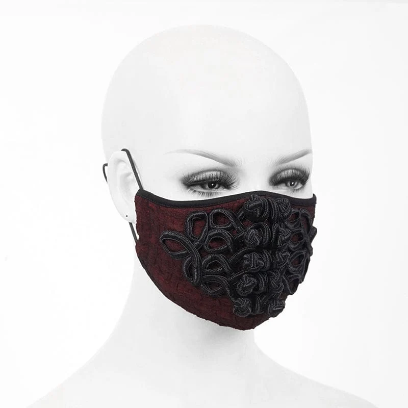 Unisex-Gothic-Jacquard-Maske