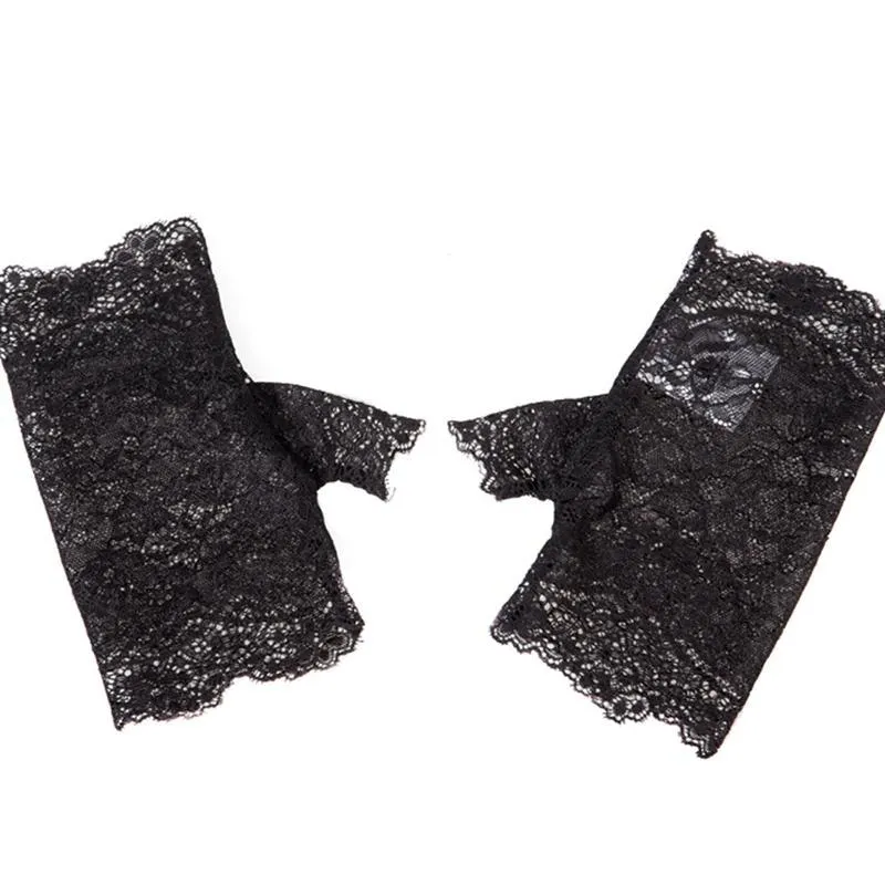 Damen Lolita Spitzenhandschuhe