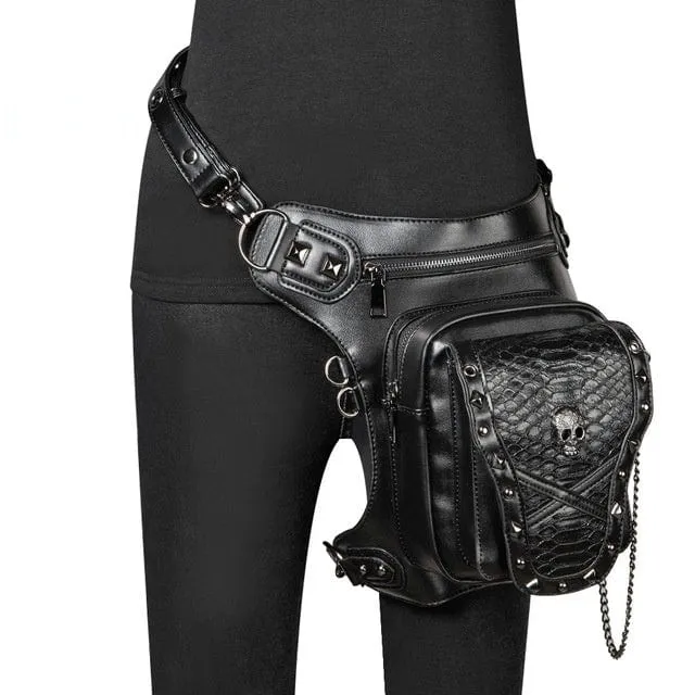 Steampunk-Retikulations-Schädel-Motorrad-Tasche