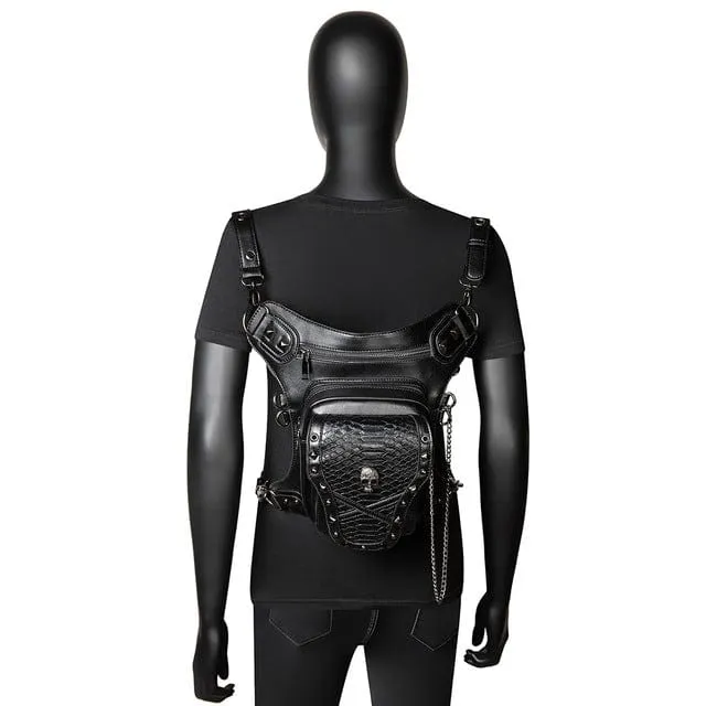 Steampunk-Retikulations-Schädel-Motorrad-Tasche