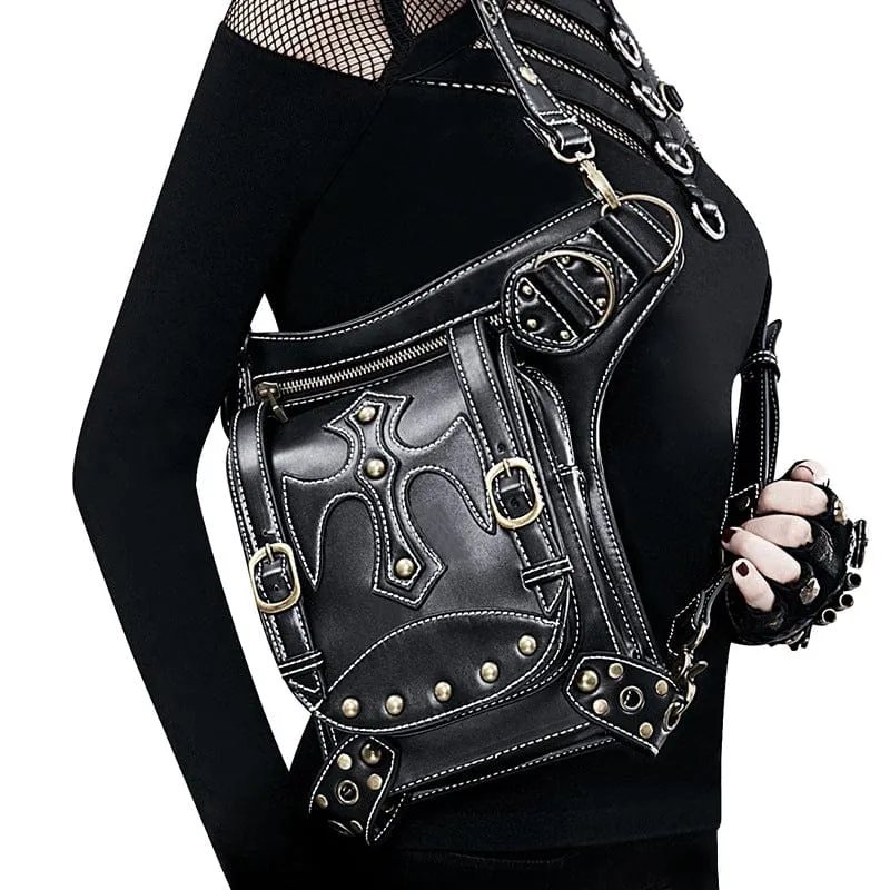 Steampunk Cross Buckles Mehrzwecktasche