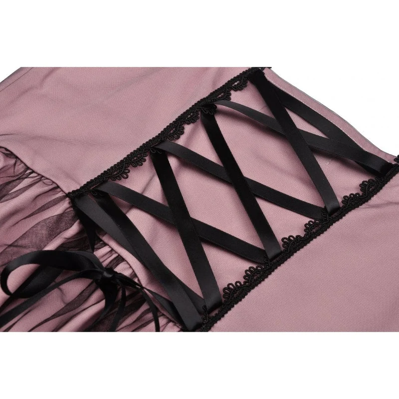 Damen Lolita Pink Mehrlagiges Unterkleid Abschlusskleid