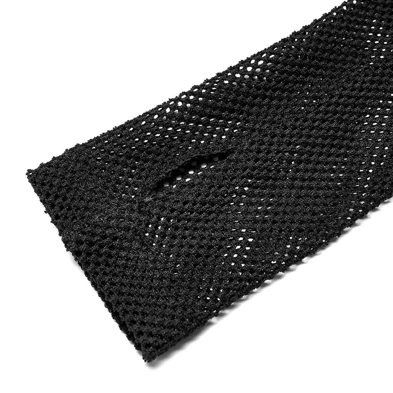 Gothic Mesh-Armstulpen für Damen mit abnehmbarem Choker