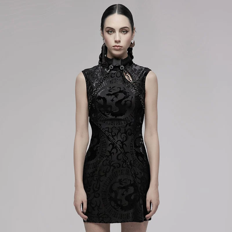 Gothic chinesisches Cheongsam Kleid für Damen