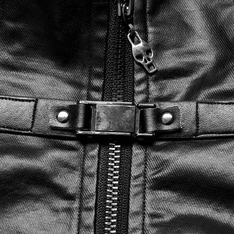 Kunstlederweste im Punk-Industriestil für Damen
