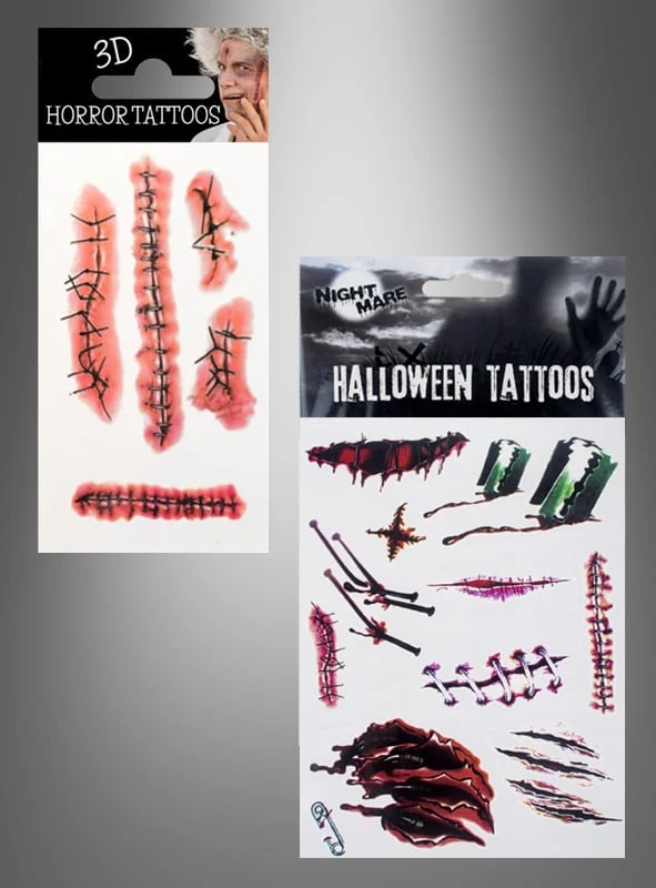 Blutige Narben Tattoo Wunden