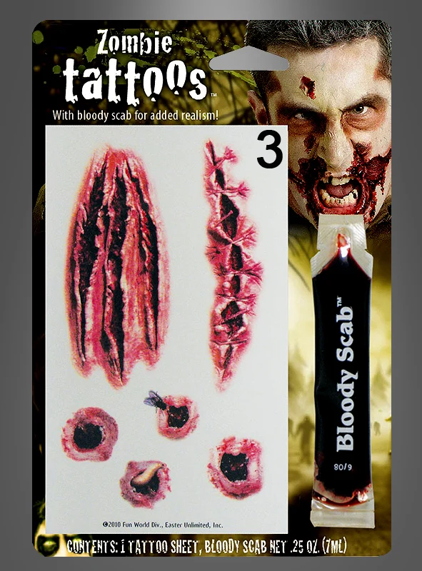 Blutige Narben Tattoo Wunden