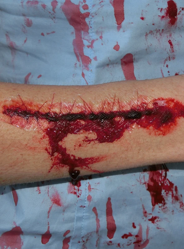 Blutige Narben Tattoo Wunden