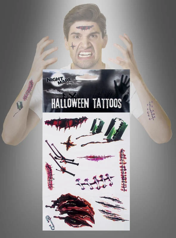 Blutige Narben Tattoo Wunden