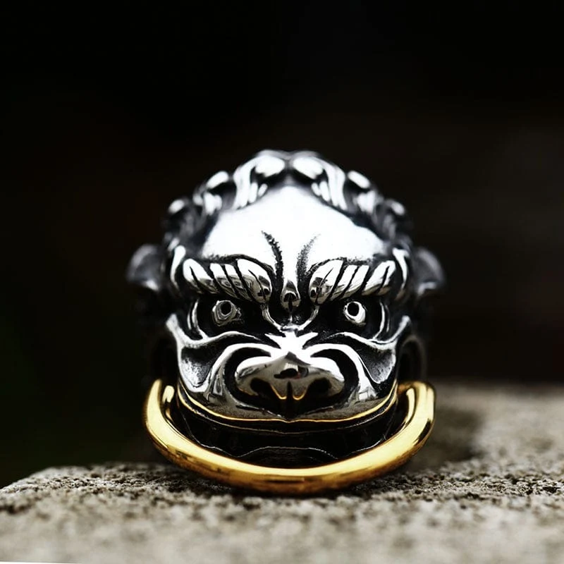 Herren Punk Gatekeeper Beast Ring
