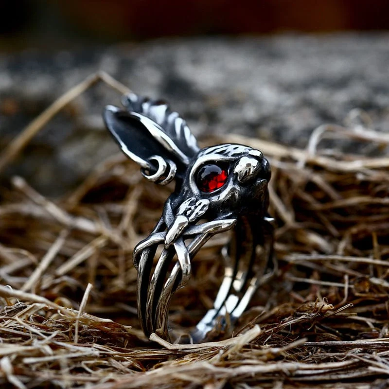 Herren-Punk-Kaninchen-Ring
