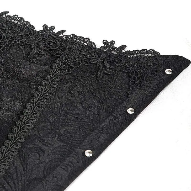 Gothic Floral Riemchen-Unterbrustkorsett für Damen