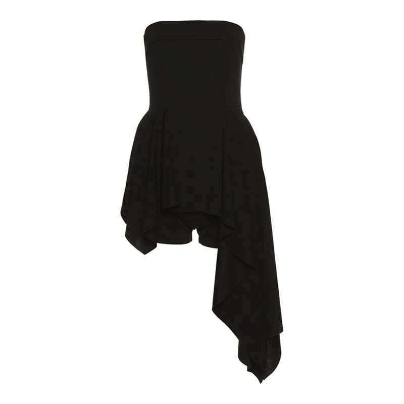 Damen Punk Kleid mit unregelmäßigem Saum