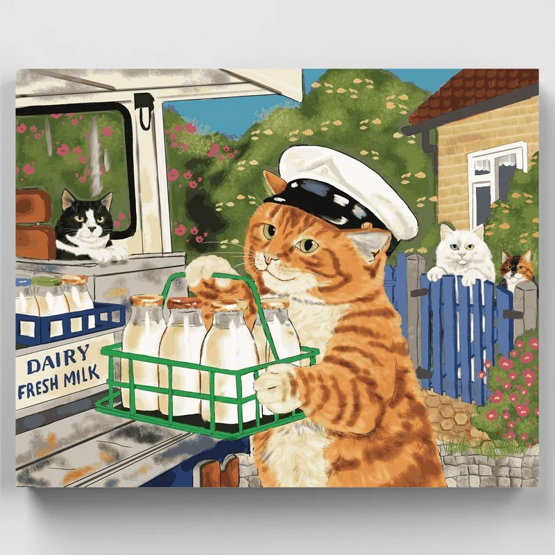 "The Milk Tom Delivers" Paint by Numbers Kit