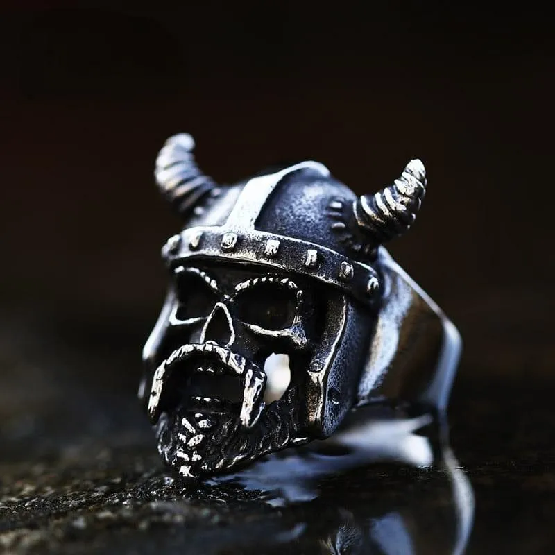 Herren-Punk-Schädel-Kopf-Ring